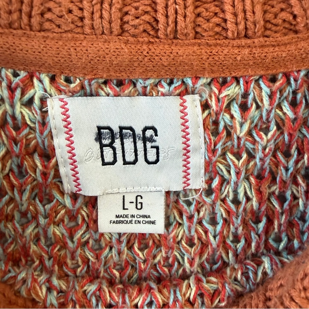 BDG Men's Multicolor Crewneck Sweater - Picture 3 of 5